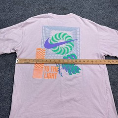 Nike Festival T Shirt Adult Size Medium Pink Big Logo Double Sided Loose Fit