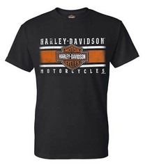 Harley-Davidson Men’s Iconic Bar & Shield Crew-Neck Short Sleeve Shirt – Black