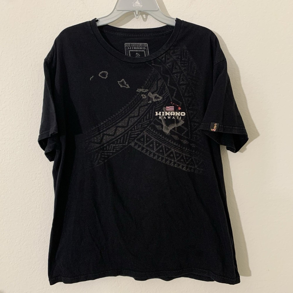 Hinano Tahiti Hawaii Shirt Men’s XL Black Tribal Tattoo Hawaiian Islands