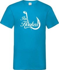Fishing I’m Hooked Funny Humour Novelty T Shirt Various Colours And Sizes