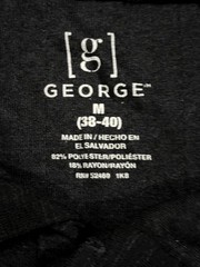 George Henley Shirt Mens Medium Black Ribbed Cuff Long Sleeve Streetwear Casual