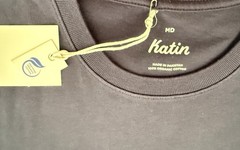 Katin Mens M Navy Graphic Logo Crew Neck Short Sleeve Organic Cotton Tee NWT