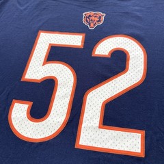 XL Mack 52 Shirt Adult Size Short Sleeve Fanatics Chicago Bears Lightweight Soft