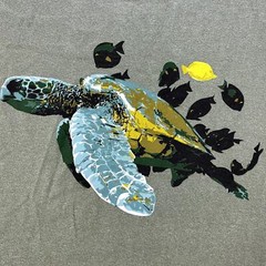 Sea Turtle Nature T-Shirt Adult Small Green Animal Art Snorkel Bob’s Hawaii