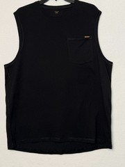 Brahma Sleeveless Crew Neck Pocket Tank Top Men’s Size XL Black Cotton Blend