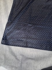 Retro Open Collar Polo In Square Geo Print XL -Brand- Tailored Athlete