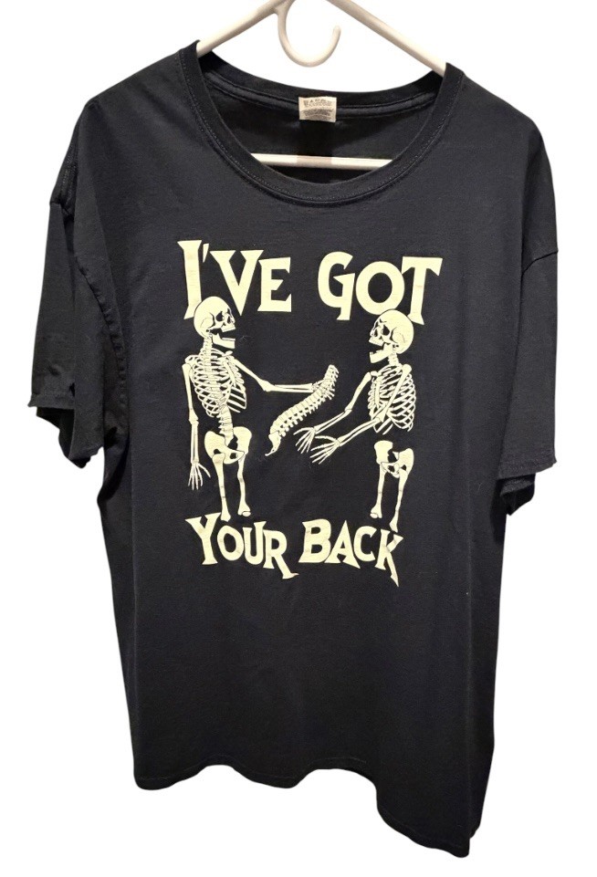 Way to Celebrate “I’ve Got Your Back” Skeleton Halloween T-Shirt Men Sz XL