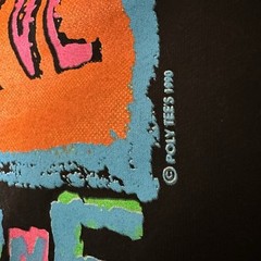Vintage 90s Primitive Surf Team T Shirt Hawaii Neon Single Stitch Black Sz L