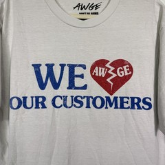AWGE Shirt Mens Large We Love Our Customers Heart Tee Streetwear ASAP Rocky