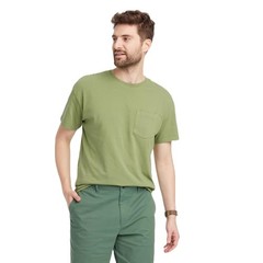 Goodfellow & Co Men’s Heavyweight Short Sleeve T-Shirt – (Large, Dark Tan)