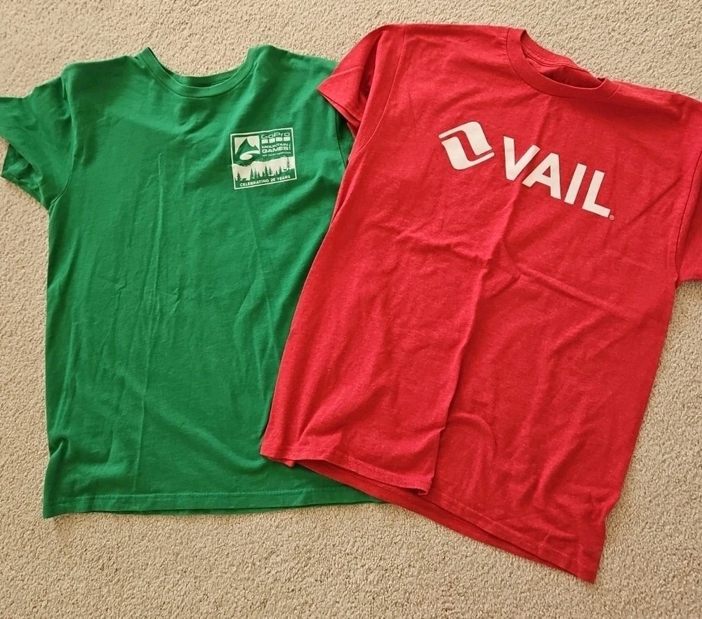 Lot Of 2 Vail Go Pro Mountain Games T Shirts Medium