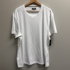 Alfani Stretch Fashion Tee Mens Size XXL White T Shirt Stretch NWT FLAW