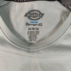 Dickies Cooling Temp IQ Performance T Shirt Mens Medium M Light Blue Pocket New