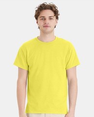 Hanes 5170 5XL EcoSmart Crewneck Short Sleeve Tee Pit to Pit 31″ Unisex Yellow