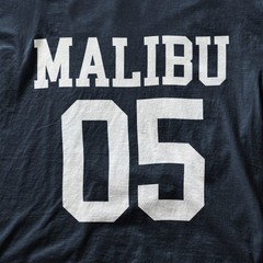 Malibu 05 retro beach tee 2005 California style number shirt