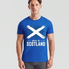 Made In Scotland Unisex T Shirt Scottish Flag Football Rugby Fan Patriot Top New