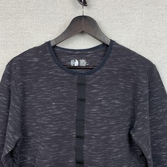Waffle Pullover Shirt Men’s M? Black Thermal Long Sleeve Urban Streetwear Modern