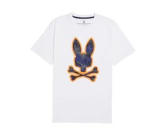 MEN SIZE 3XL Psycho Bunny Allen Camo Graphic White Tee Shirt B6U944U1PC-WHT XXXL