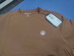 2 Official Licensed Beretta Tabacoo Brown Circle T Shirt Gun Pistol UK M / US S