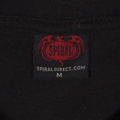 Early 00’s Spiral Goth Fantasy Skull Rose Graphic Black T-Shirt Medium
