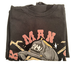 T-Shirt Men’s Large Skull Back Man Union Hardhat Miner Working Man Black 14915