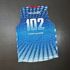 Pangos All American Camp Basketball Jersey Mens XL Blue Red Reversible Baller TV