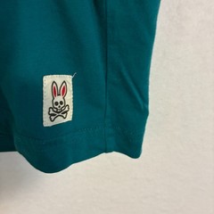 Psycho Bunny Shirt Mens Size 5 (M) Pima Cotton Neon Logo Skull Crossbones Tee