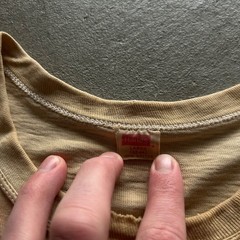 Vintage 50s Hanes Thrashed Shirt Size Large White Stained Distressed 100% Cotton