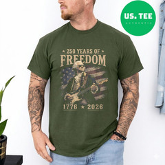 250th Anniversary George Washington Playing Guitar 4th July T-Shirt