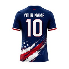 Custom USA Football Jersey Patriotic Soccer Shirt Personalized Name Number