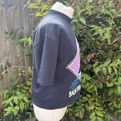 Vintage 80s 90s San Francisco CA Single Stitch Puff Print Boxy Tee USA Made Rare