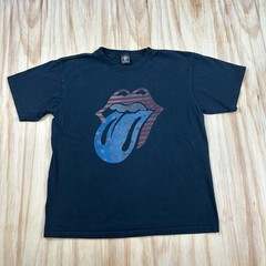 Vintage 2005 The Rolling Stones Black Shirt Rockware Size Medium Tongue