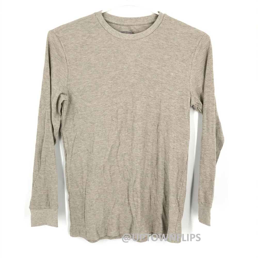 Jachs Shirt Mens XL Extra Large Long Sleeve Thermal Waffle Casual Sleep Brown