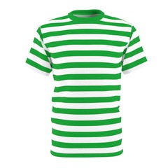 Green & White Striped T-Shirt St. Patrick’s Day Striped Short Sleeve T-Shirt