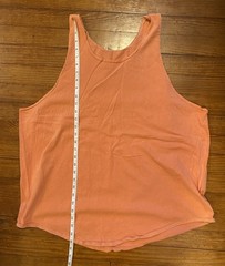 Unbranded Faded Orange XL Men’s Heavy Cotton Tank T-Shirt