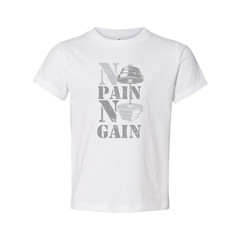 Unisex No Pain No Gain Graphic T-Shirt With Dumbbell Design For Gym Workouts And