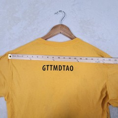 Vintage Rat On Bike T-Shirt Gildan Heavy Cottton Big Logo Graffiti Yellow Size M