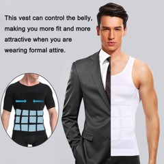 FAJAS Men Body Slimming Tummy Shaper Belly Underwear Shapewear Waist Girdle Vest