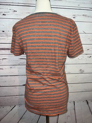 American Eagle T-Shirt Athletic Fit short sleeve tee shirt Small Stripe Vneck