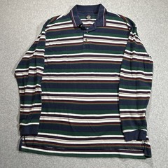 Dockers Long Sleeve Multicolor Casual Polo Shirt – Mens Size Large L
