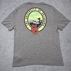 University of Oklahoma Fanatics T-Shirt Mens Large Graphic Gray NCAA Tee