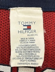 Vintage 90s Tommy Hilfiger Mens Size 2XL Reversible Jersey T-Shirt #85 Blue Red