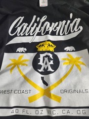 Shakawear T- shirt Mens 2XL Super Max Heavy Black California West Coast Original