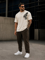Men’s Eagle Cool Graphic T-Shirt Loose Fit Streetwear Summer Casual Cotton Tee