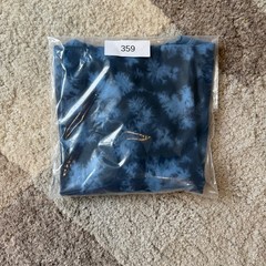 Paperbacks Mens Blue Tie Dye T-Shirt Hand Dyed California Cotton Crew Neck S New
