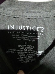 Loot Crate Exclusive Injustice 2 Black 100% Cotton Short Sleeve Shirt Size XL