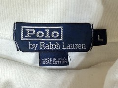 Vintage Polo Ralph Lauren Turtle Neck Size Large White Long Sleeve Pony Logo USA