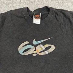 Vintage Nike 6.0 Shirt Mens XL Black Plaid Logo Graphic Tee Skate 2000s
