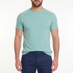 Kenneth Cole Men’s Slim Fit Crewneck Tee T-Shirt 4-Way Stretch Heathered S-XXL