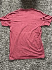 Eddie Bauer Men TM Red V-Neck Short Sleeve T-Shirt
